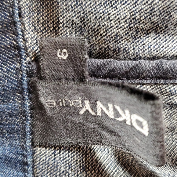 DKNYpure Dark Blue Denim Jean Jacket/Blazer Size 6 EUC - Picture 11 of 12